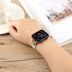 สายรัดนาฬิกาหนังไมโครไฟเบอร์สัมผัสนุ่ม Rivet Camellia สำหรับ Apple Watch 46mm / 49mm / 45mm / 44mm, สำหรับ Apple Watch 42mm / 41mm / 40mm / 38mm