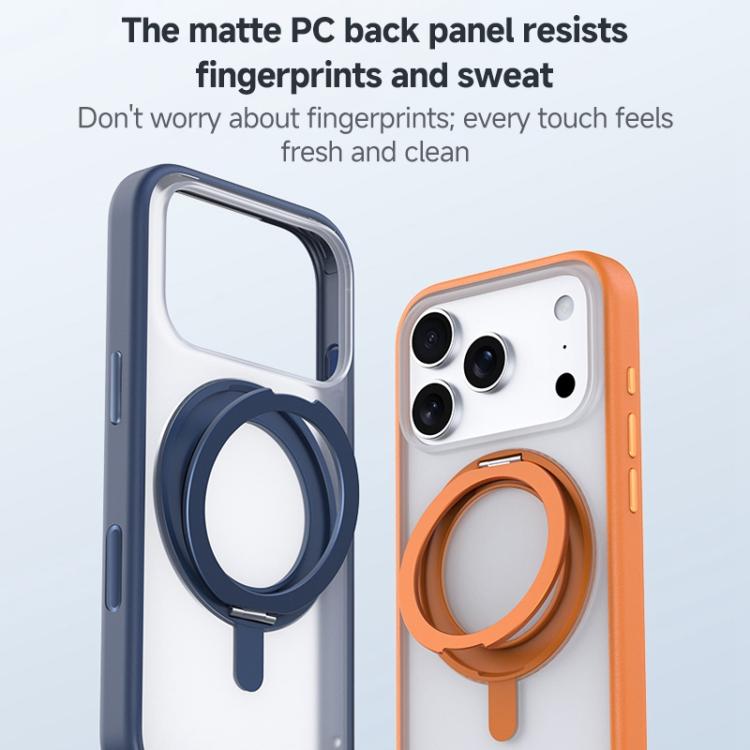 ZGA Feitian 360 Rotation Holder Magsafe PC Hybrid TPU Phone Case, For iPhone 17 Pro, For iPhone 17 Pro Max
