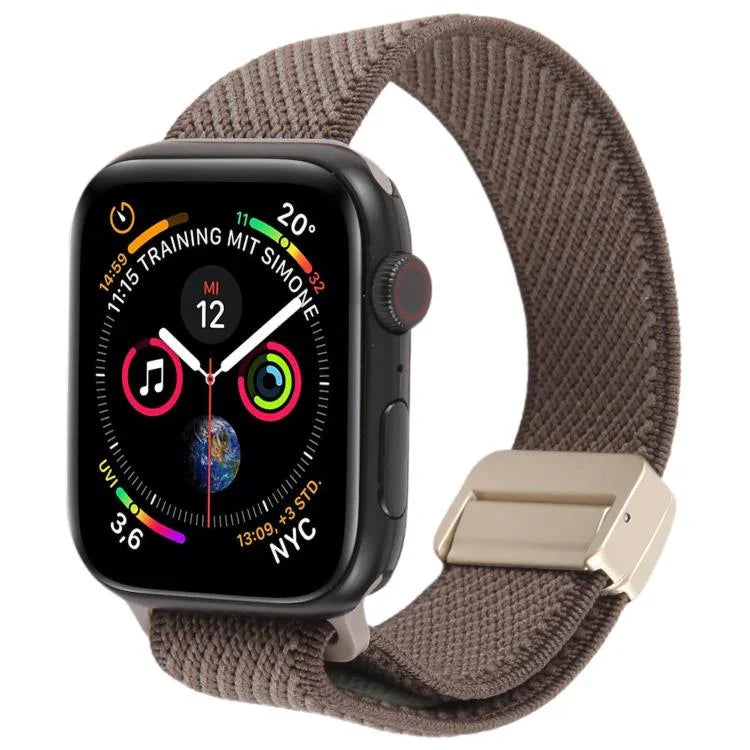 สายรัดนาฬิกาไนลอนยืดหยุ่นสองสีทวิลพร้อมหัวเข็มขัดแม่เหล็ก สำหรับ Apple Watch 46mm / 49mm / 45mm / 44mm, สำหรับ Apple Watch 42mm / 41mm / 40mm / 38mm