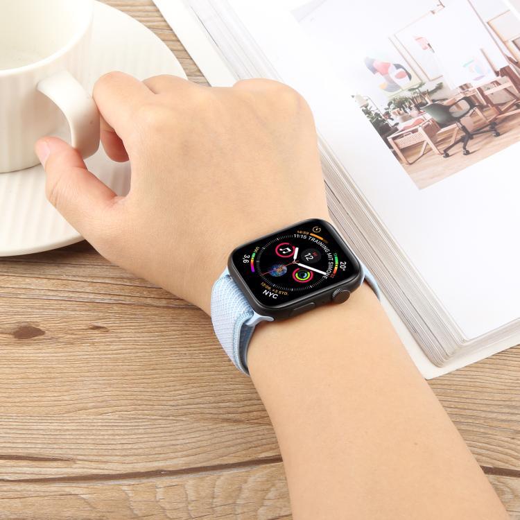 สายรัดนาฬิกาไนลอนยืดหยุ่นสองสีทวิลพร้อมหัวเข็มขัดแม่เหล็ก สำหรับ Apple Watch 46mm / 49mm / 45mm / 44mm, สำหรับ Apple Watch 42mm / 41mm / 40mm / 38mm