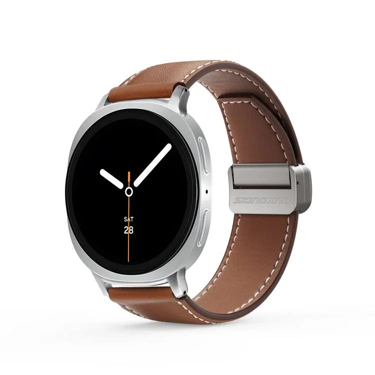สายรัดนาฬิกาหนังแท้หัวเข็มขัดแม่เหล็ก DUX DUCIS YA Series สำหรับ Samsung Galaxy Watch8 / Watch8 Classic