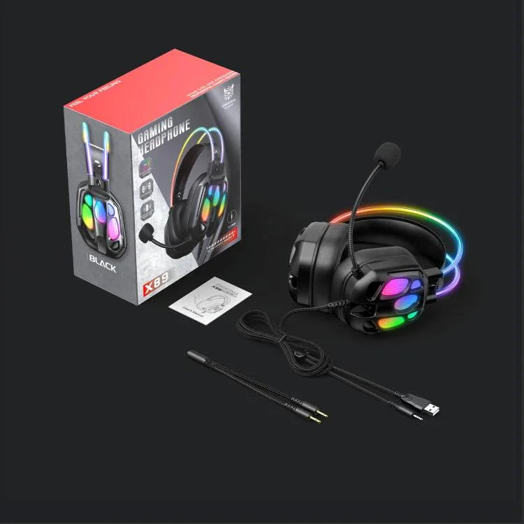 หูฟังมีสาย ONIKUMA X89 RGB พร้อมไมโครโฟน, รุ่น X89