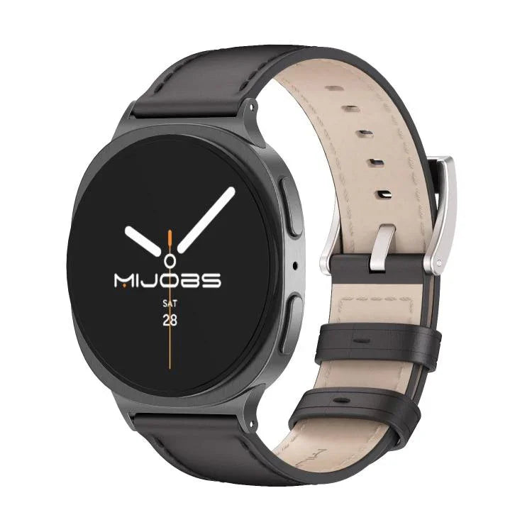 สายรัดนาฬิกาหนังวัวแท้ MIJOBS สำหรับ Samsung Galaxy Watch8 / Watch8 Classic