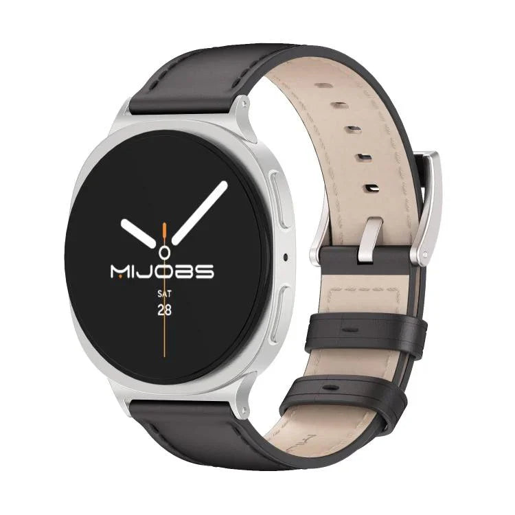 สายรัดนาฬิกาหนังวัวแท้ MIJOBS สำหรับ Samsung Galaxy Watch8 / Watch8 Classic