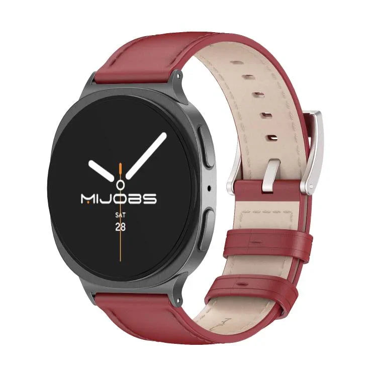 สายรัดนาฬิกาหนังวัวแท้ MIJOBS สำหรับ Samsung Galaxy Watch8 / Watch8 Classic