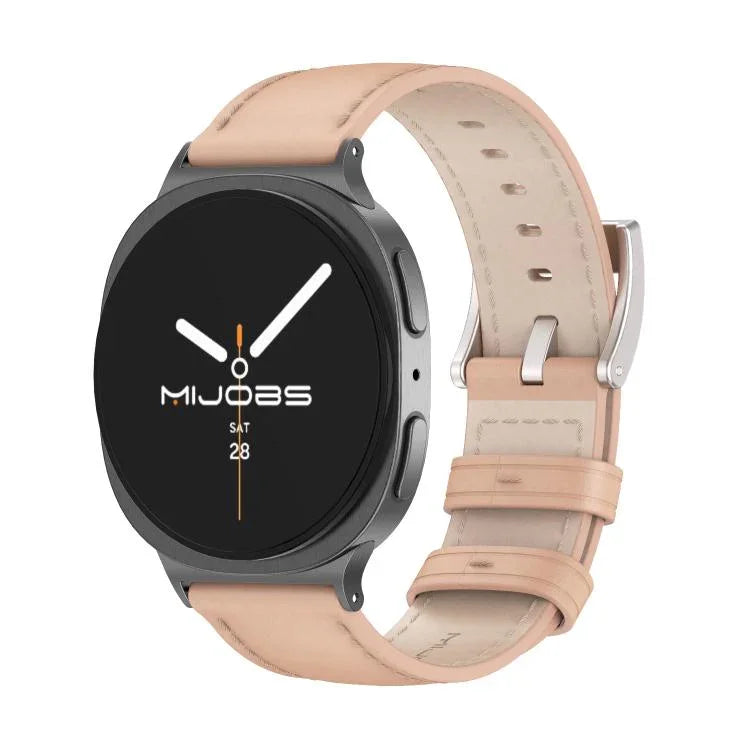 สายรัดนาฬิกาหนังวัวแท้ MIJOBS สำหรับ Samsung Galaxy Watch8 / Watch8 Classic