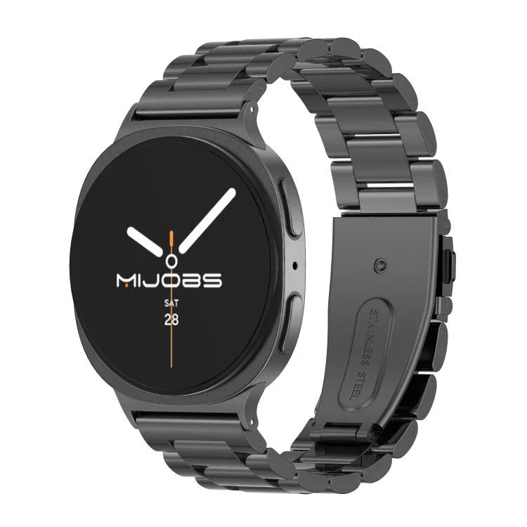 สายรัดนาฬิกาเหล็กกล้าไร้สนิมสามเม็ด MIJOBS สำหรับ Samsung Galaxy Watch8 / Watch8 Classic