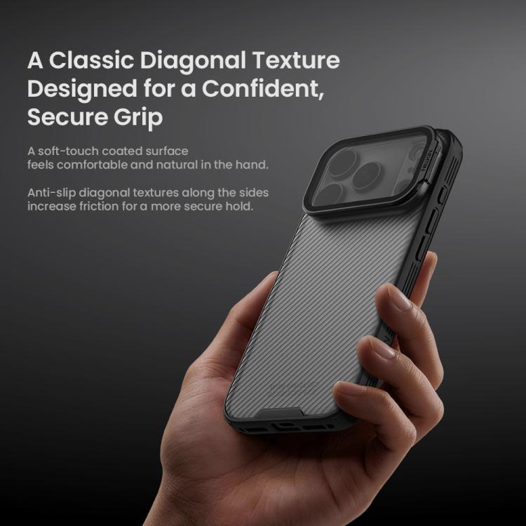 เคสโทรศัพท์ NILLKIN Black Mirror Prop CD Texture แบบโปร่งใสพร้อมกระจกเงา สำหรับ iPhone 17 Pro Max, สำหรับ iPhone 17 Pro