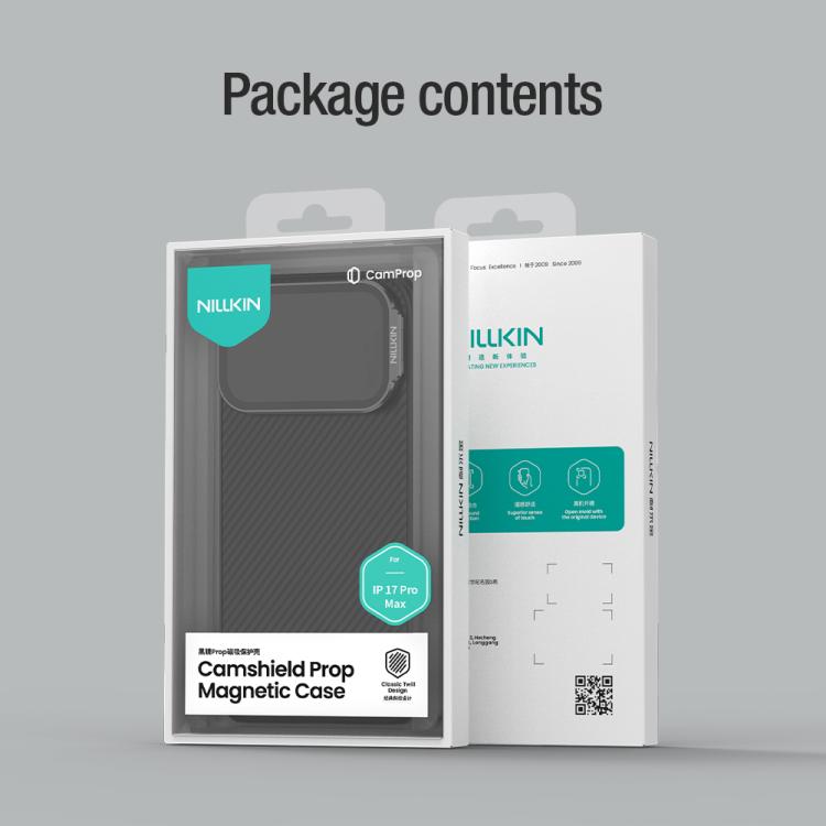 เคสโทรศัพท์ NILLKIN CamShield Prop Texture แบบโปร่งใสพร้อมกระจกเงา MagSafe แบบแม่เหล็ก PC สำหรับ iPhone 17 Pro Max, สำหรับ iPhone 17 Pro