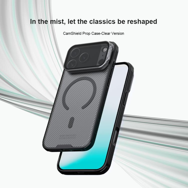 เคสโทรศัพท์ NILLKIN CamShield Prop แบบโปร่งใสพร้อมกระจกเงา MagSafe แบบแม่เหล็ก PC กึ่งโปร่งแสง สำหรับ iPhone 17 Pro Max, สำหรับ iPhone 17 Pro
