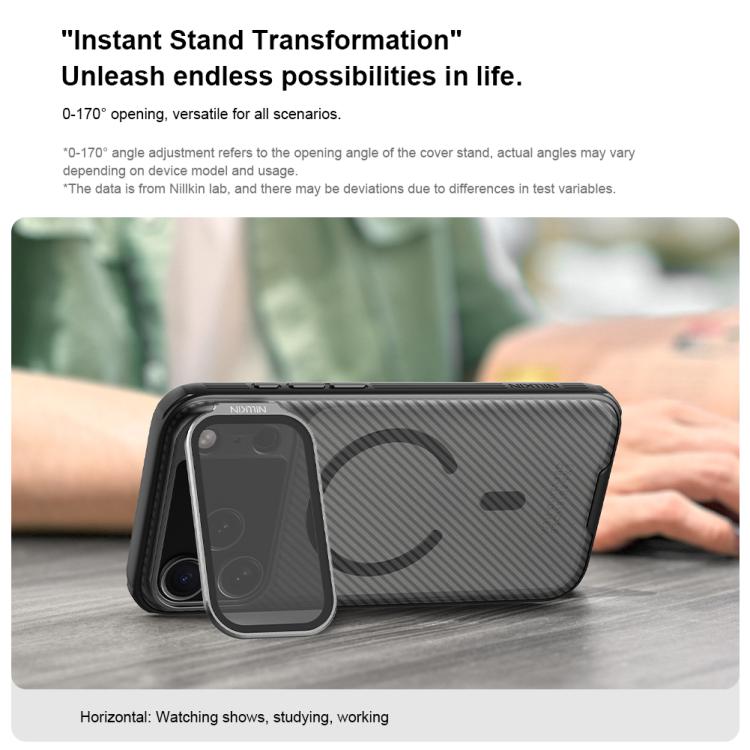 เคสโทรศัพท์ NILLKIN CamShield Prop แบบโปร่งใสพร้อมกระจกเงา MagSafe แบบแม่เหล็ก PC กึ่งโปร่งแสง สำหรับ iPhone 17 Pro Max, สำหรับ iPhone 17 Pro