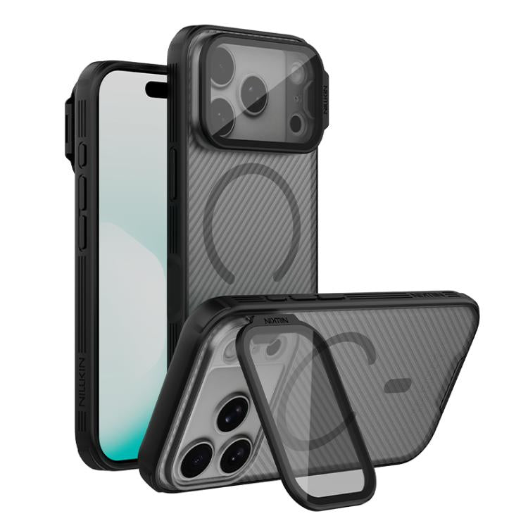 เคสโทรศัพท์ NILLKIN CamShield Prop แบบโปร่งใสพร้อมกระจกเงา MagSafe แบบแม่เหล็ก PC กึ่งโปร่งแสง สำหรับ iPhone 17 Pro Max, สำหรับ iPhone 17 Pro