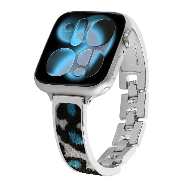 สายรัดนาฬิกาโลหะผสมลายเสือดาว สำหรับ Apple Watch 46mm / 49mm / 45mm / 44mm, สำหรับ Apple Watch 42mm / 41mm / 40mm / 38mm
