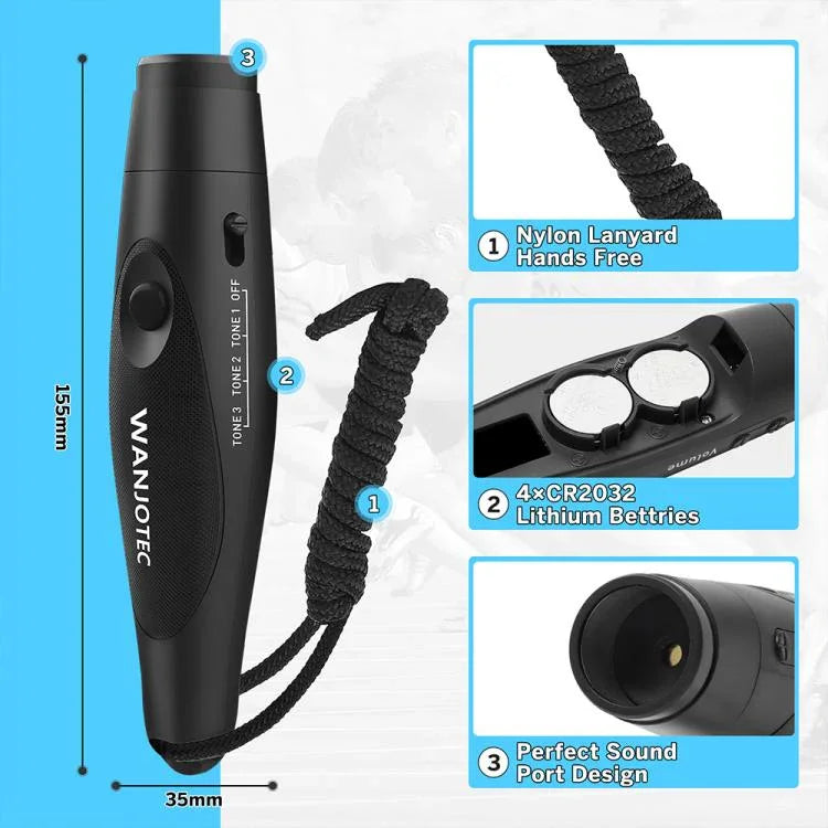 WANJOTEC EW001 นกหวีดอิเล็กทรอนิกส์ปุ่มกด