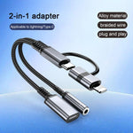 สายอะแดปเตอร์ 4 in 1 USB-C / Type-C, 8 พิน เป็น USB-C / Type-C, 3.5 มม., Type-C, 8 พิน เป็น USB-C / Type-C, 3.5 มม.