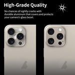 XDcase Titanium Alloy Hollow Camera Lens Protector, For iPhone 15 Pro / 15 Pro Max
