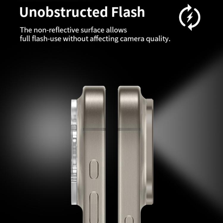 XDcase Titanium Alloy Hollow Camera Lens Protector, For iPhone 15 Pro / 15 Pro Max