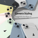 XDcase Titanium Alloy Hollow Camera Lens Protector, For iPhone 15 Pro / 15 Pro Max