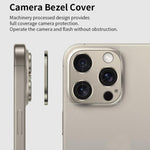 XDcase Titanium Alloy Hollow Camera Lens Protector, For iPhone 15 / 15 Plus