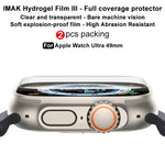 ฟิล์มกันรอยไฮโดรเจลเต็มจอแบบโค้ง imak 2 ชิ้น สำหรับ Apple Watch Ultra 1/2/3 49mm