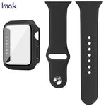 เคสและฟิล์มรวมสายซิลิโคน imak สำหรับ Apple Watch SE 1/2/3/Series 4/5/6 44mm, สำหรับ Apple Watch SE 1/2/3/Series 4/5/6 40mm
