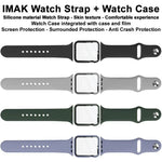 เคสและฟิล์มรวมสายซิลิโคน imak สำหรับ Apple Watch SE 1/2/3/Series 4/5/6 44mm, สำหรับ Apple Watch SE 1/2/3/Series 4/5/6 40mm