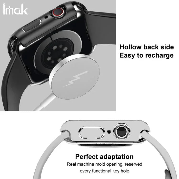 เคสและฟิล์มรวมสายซิลิโคน imak สำหรับ Apple Watch SE 1/2/3/Series 4/5/6 44mm, สำหรับ Apple Watch SE 1/2/3/Series 4/5/6 40mm