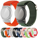 xDfind สายรัดข้อมือนาไลอนแบบห่วงพร้อมหัวเข็มขัดเงิน ปกป้องตัวติดตามป้องกันการสูญหาย สำหรับ AirTag รุ่นที่ 2 / AirTag รุ่นที่ 1
