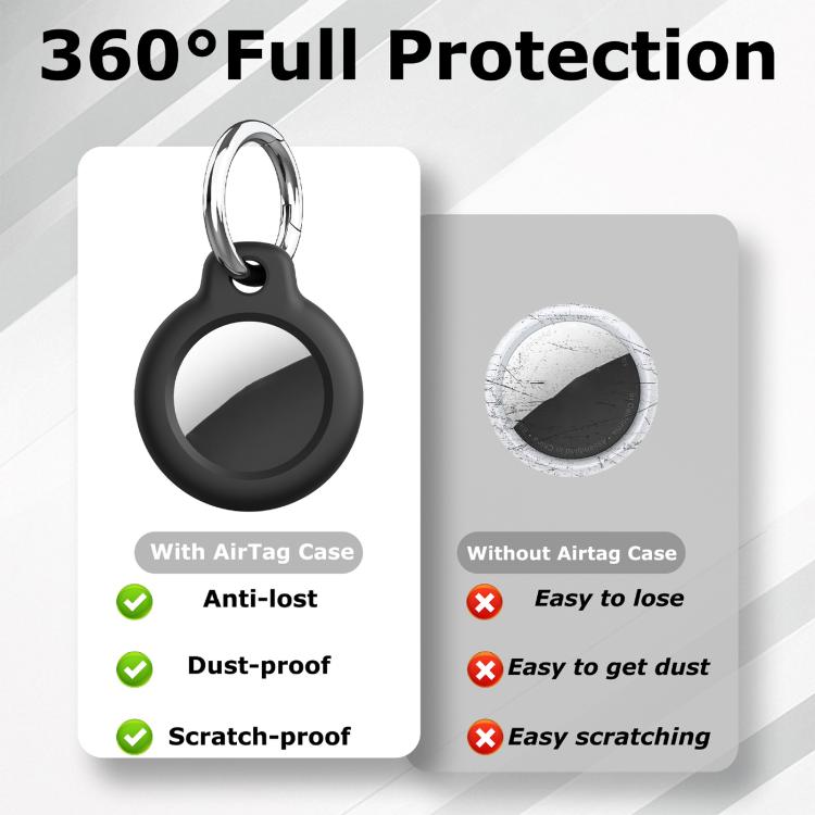 xDfind เคสป้องกัน PC พร้อมหัวล็อกสปริง สำหรับ AirTag รุ่นที่ 2 / AirTag รุ่นที่ 1