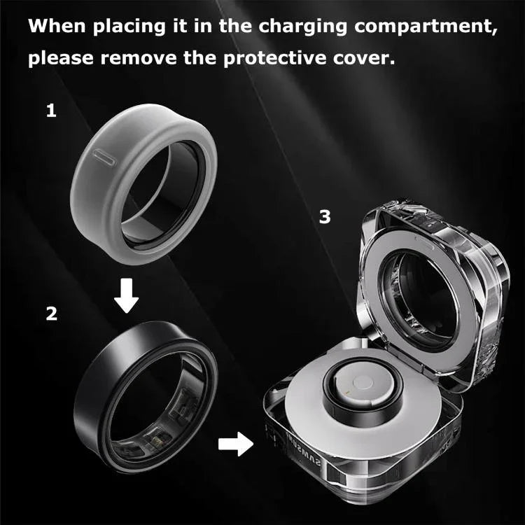 ซิลิโคนปกคลุมสำหรับแหวนอัจฉริยะ xDfind สำหรับ Samsung Galaxy Ring, ขนาด S, M