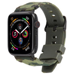 สายรัดนาฬิกาซิลิโคนลายพรางข้อต่อสีดำ xDfind สำหรับ Apple Watch 42 / 44 / 45 / 46 / 49mm, สำหรับ Apple Watch 38 / 40 / 41 / S10 42mm