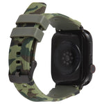 สายรัดนาฬิกาซิลิโคนลายพรางข้อต่อสีดำ xDfind สำหรับ Apple Watch 42 / 44 / 45 / 46 / 49mm, สำหรับ Apple Watch 38 / 40 / 41 / S10 42mm