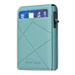 กระเป๋าใส่บัตรหนังแม่เหล็ก MagSafe ปั๊มลายปริซึม BFK32
