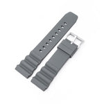 xDfind Silver Buckle Silicone Watch Band, 20mm, 22mm