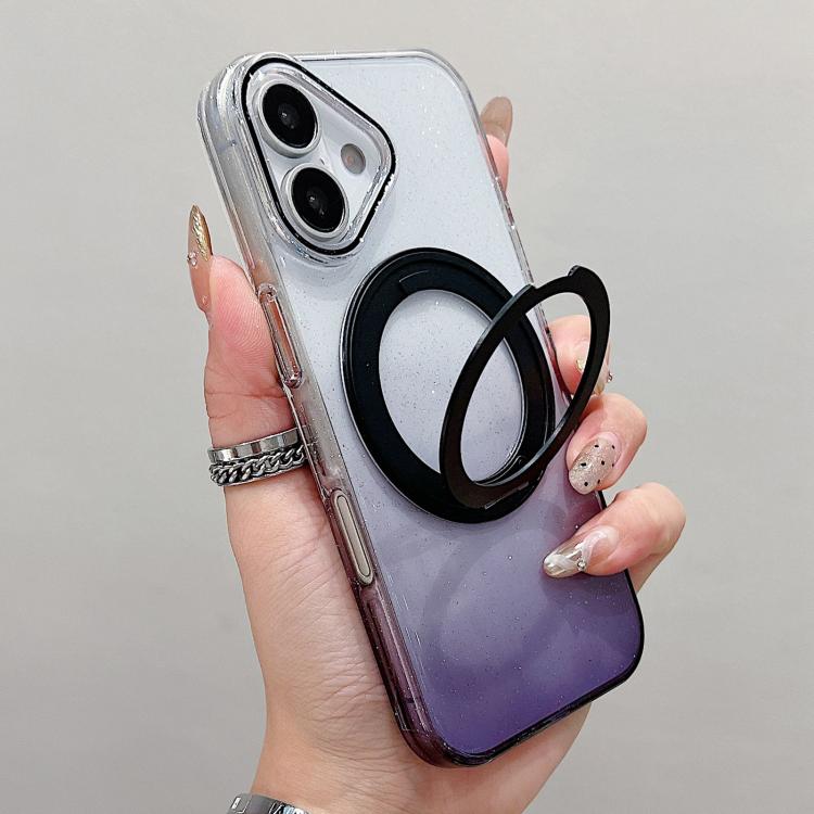 เคสโทรศัพท์ MagSafe พร้อมที่จับหมุน 360 องศาไล่ระดับสีแบบโปร่งใส สำหรับ iPhone 17 Pro Max, สำหรับ iPhone 17 Pro, สำหรับ iPhone 17, สำหรับ iPhone Air, สำหรับ iPhone 16 Pro Max, สำหรับ iPhone 16 Pro, สำหรับ iPhone 16 Plus, สำหรับ iPhone 16