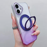 เคสโทรศัพท์ MagSafe พร้อมที่จับหมุน 360 องศาไล่ระดับสีแบบโปร่งใส สำหรับ iPhone 17 Pro Max, สำหรับ iPhone 17 Pro, สำหรับ iPhone 17, สำหรับ iPhone Air, สำหรับ iPhone 16 Pro Max, สำหรับ iPhone 16 Pro, สำหรับ iPhone 16 Plus, สำหรับ iPhone 16