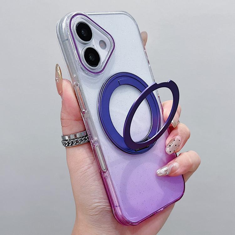 เคสโทรศัพท์ MagSafe พร้อมที่จับหมุน 360 องศาไล่ระดับสีแบบโปร่งใส สำหรับ iPhone 17 Pro Max, สำหรับ iPhone 17 Pro, สำหรับ iPhone 17, สำหรับ iPhone Air, สำหรับ iPhone 16 Pro Max, สำหรับ iPhone 16 Pro, สำหรับ iPhone 16 Plus, สำหรับ iPhone 16