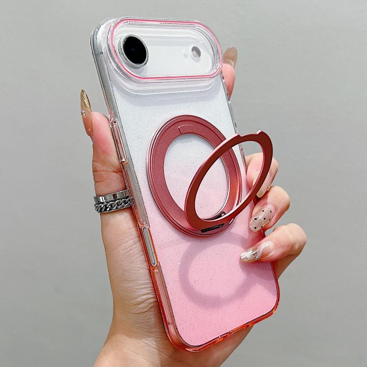เคสโทรศัพท์ MagSafe พร้อมที่จับหมุน 360 องศาไล่ระดับสีแบบโปร่งใส สำหรับ iPhone 17 Pro Max, สำหรับ iPhone 17 Pro, สำหรับ iPhone 17, สำหรับ iPhone Air, สำหรับ iPhone 16 Pro Max, สำหรับ iPhone 16 Pro, สำหรับ iPhone 16 Plus, สำหรับ iPhone 16