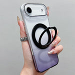 เคสโทรศัพท์ MagSafe พร้อมที่จับหมุน 360 องศาไล่ระดับสีแบบโปร่งใส สำหรับ iPhone 17 Pro Max, สำหรับ iPhone 17 Pro, สำหรับ iPhone 17, สำหรับ iPhone Air, สำหรับ iPhone 16 Pro Max, สำหรับ iPhone 16 Pro, สำหรับ iPhone 16 Plus, สำหรับ iPhone 16