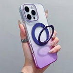 เคสโทรศัพท์ MagSafe พร้อมที่จับหมุน 360 องศาไล่ระดับสีแบบโปร่งใส สำหรับ iPhone 17 Pro Max, สำหรับ iPhone 17 Pro, สำหรับ iPhone 17, สำหรับ iPhone Air, สำหรับ iPhone 16 Pro Max, สำหรับ iPhone 16 Pro, สำหรับ iPhone 16 Plus, สำหรับ iPhone 16