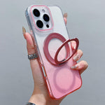 เคสโทรศัพท์ MagSafe พร้อมที่จับหมุน 360 องศาไล่ระดับสีแบบโปร่งใส สำหรับ iPhone 17 Pro Max, สำหรับ iPhone 17 Pro, สำหรับ iPhone 17, สำหรับ iPhone Air, สำหรับ iPhone 16 Pro Max, สำหรับ iPhone 16 Pro, สำหรับ iPhone 16 Plus, สำหรับ iPhone 16