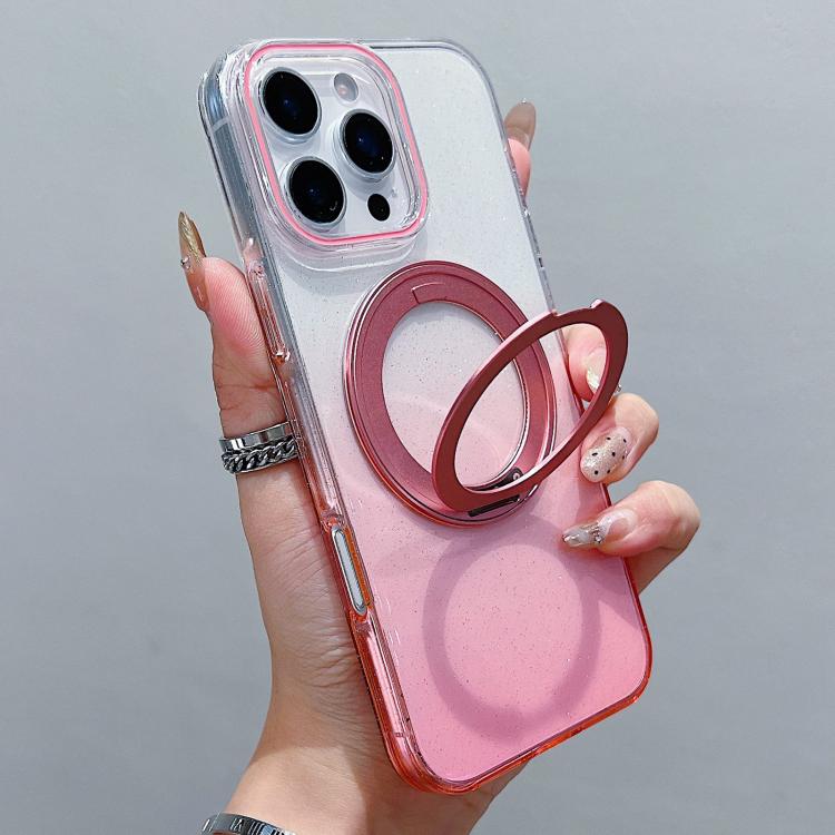 เคสโทรศัพท์ MagSafe พร้อมที่จับหมุน 360 องศาไล่ระดับสีแบบโปร่งใส สำหรับ iPhone 17 Pro Max, สำหรับ iPhone 17 Pro, สำหรับ iPhone 17, สำหรับ iPhone Air, สำหรับ iPhone 16 Pro Max, สำหรับ iPhone 16 Pro, สำหรับ iPhone 16 Plus, สำหรับ iPhone 16