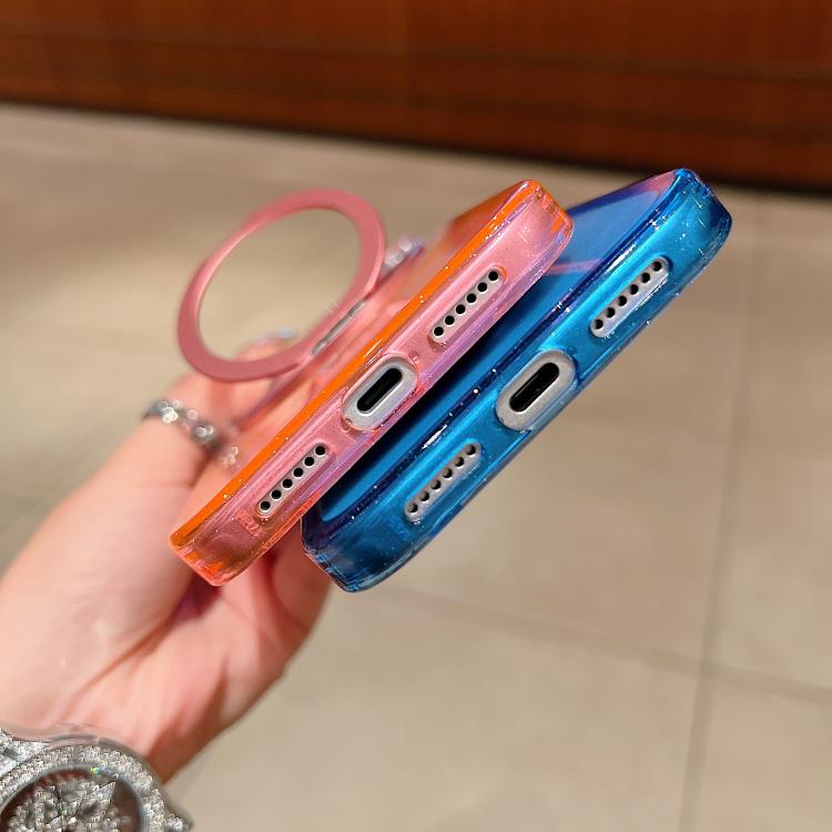 เคสโทรศัพท์ MagSafe พร้อมที่จับหมุน 360 องศาไล่ระดับสีแบบโปร่งใส สำหรับ iPhone 17 Pro Max, สำหรับ iPhone 17 Pro, สำหรับ iPhone 17, สำหรับ iPhone Air, สำหรับ iPhone 16 Pro Max, สำหรับ iPhone 16 Pro, สำหรับ iPhone 16 Plus, สำหรับ iPhone 16