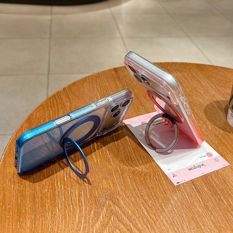 เคสโทรศัพท์ MagSafe พร้อมที่จับหมุน 360 องศาไล่ระดับสีแบบโปร่งใส สำหรับ iPhone 17 Pro Max, สำหรับ iPhone 17 Pro, สำหรับ iPhone 17, สำหรับ iPhone Air, สำหรับ iPhone 16 Pro Max, สำหรับ iPhone 16 Pro, สำหรับ iPhone 16 Plus, สำหรับ iPhone 16