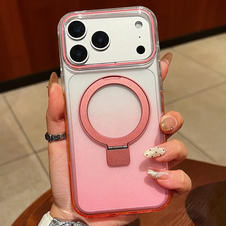 เคสโทรศัพท์ MagSafe พร้อมที่จับแหวนโลหะไล่ระดับสีแบบโปร่งใส สำหรับ iPhone 17 Pro Max, สำหรับ iPhone 17 Pro, สำหรับ iPhone 17, สำหรับ iPhone Air, สำหรับ iPhone 16 Pro Max, สำหรับ iPhone 16 Pro, สำหรับ iPhone 16 Plus, สำหรับ iPhone 16