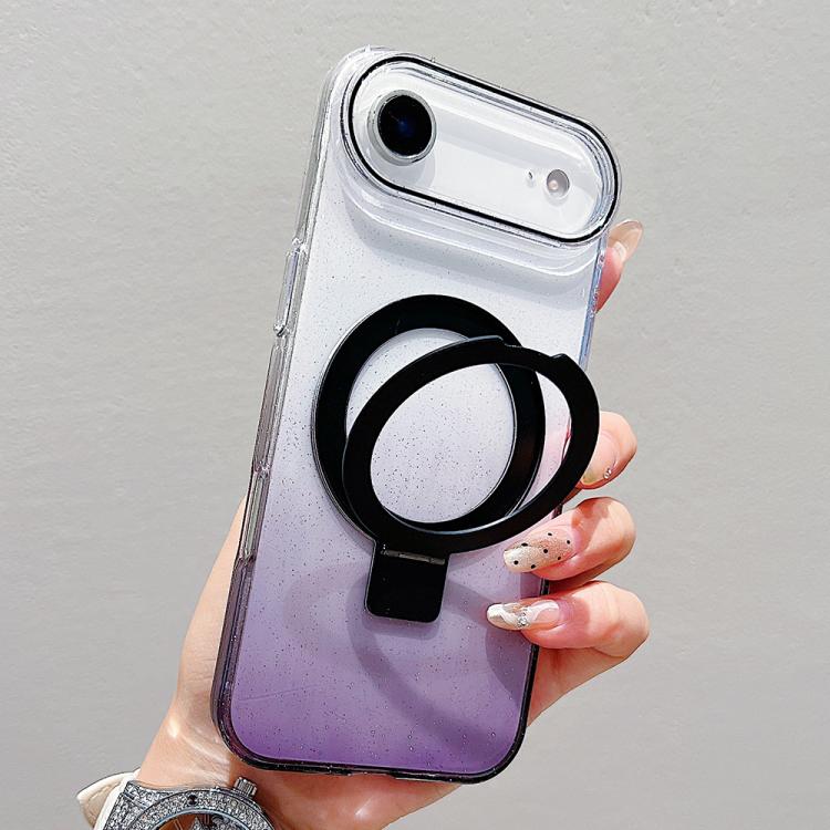 เคสโทรศัพท์ MagSafe พร้อมที่จับแหวนโลหะไล่ระดับสีแบบโปร่งใส สำหรับ iPhone 17 Pro Max, สำหรับ iPhone 17 Pro, สำหรับ iPhone 17, สำหรับ iPhone Air, สำหรับ iPhone 16 Pro Max, สำหรับ iPhone 16 Pro, สำหรับ iPhone 16 Plus, สำหรับ iPhone 16