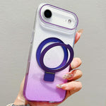 เคสโทรศัพท์ MagSafe พร้อมที่จับแหวนโลหะไล่ระดับสีแบบโปร่งใส สำหรับ iPhone 17 Pro Max, สำหรับ iPhone 17 Pro, สำหรับ iPhone 17, สำหรับ iPhone Air, สำหรับ iPhone 16 Pro Max, สำหรับ iPhone 16 Pro, สำหรับ iPhone 16 Plus, สำหรับ iPhone 16