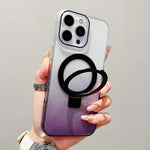 เคสโทรศัพท์ MagSafe พร้อมที่จับแหวนโลหะไล่ระดับสีแบบโปร่งใส สำหรับ iPhone 17 Pro Max, สำหรับ iPhone 17 Pro, สำหรับ iPhone 17, สำหรับ iPhone Air, สำหรับ iPhone 16 Pro Max, สำหรับ iPhone 16 Pro, สำหรับ iPhone 16 Plus, สำหรับ iPhone 16