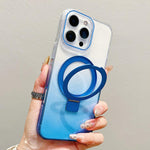 เคสโทรศัพท์ MagSafe พร้อมที่จับแหวนโลหะไล่ระดับสีแบบโปร่งใส สำหรับ iPhone 17 Pro Max, สำหรับ iPhone 17 Pro, สำหรับ iPhone 17, สำหรับ iPhone Air, สำหรับ iPhone 16 Pro Max, สำหรับ iPhone 16 Pro, สำหรับ iPhone 16 Plus, สำหรับ iPhone 16
