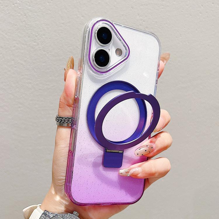 เคสโทรศัพท์ MagSafe พร้อมที่จับแหวนโลหะไล่ระดับสีแบบโปร่งใส สำหรับ iPhone 17 Pro Max, สำหรับ iPhone 17 Pro, สำหรับ iPhone 17, สำหรับ iPhone Air, สำหรับ iPhone 16 Pro Max, สำหรับ iPhone 16 Pro, สำหรับ iPhone 16 Plus, สำหรับ iPhone 16